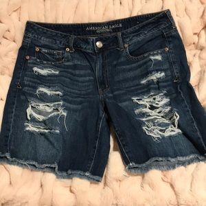American Eagle distressed jean shorts